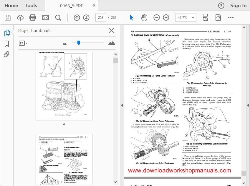 Dodge Dakota Workshop manual and Wiring Diagrams